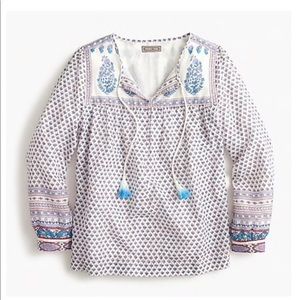 J. Crew women’s popover print top